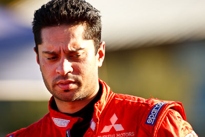 9-May-2009;APRC;Asia-Pacific-Rally-Championship;Australia;Gaurav-Gill;IROQ;Imbil;Imbil-Showgrounds;International-Rally-Of-Queensland;QLD;Queensland;Rally-Queensland;Sunshine-Coast;afternoon;auto;driver;motorsport;person;portrait;racing;service-centre;service-park;showgrounds;super-telephoto