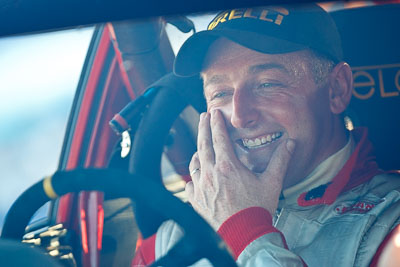 9-May-2009;APRC;Asia-Pacific-Rally-Championship;Australia;IROQ;Imbil;Imbil-Showgrounds;International-Rally-Of-Queensland;QLD;Queensland;Rally-Queensland;Simon-Evans;Sunshine-Coast;afternoon;auto;driver;in‒car;motorsport;person;portrait;racing;service-centre;service-park;showgrounds;super-telephoto