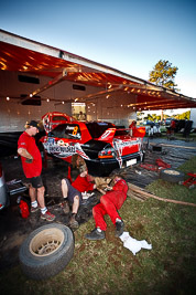 8;9-May-2009;APRC;Asia-Pacific-Rally-Championship;Australia;Evo-9;IROQ;Imbil;Imbil-Showgrounds;International-Rally-Of-Queensland;Mitsubishi-Lancer;Mitsubishi-Lancer-Evolution-IX;QLD;Queensland;Rally-Queensland;Simon-Evans;Sue-Evans;Sunshine-Coast;auto;crew;mechanics;motorsport;racing;service;service-centre;service-park;showgrounds;team;wide-angle;work