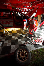 18;9-May-2009;ARC;Activ-Rallysport;Australia;Australian-Rally-Championship;Evo-9;IROQ;Imbil;Imbil-Showgrounds;International-Rally-Of-Queensland;Justin-Dowel;Matt-Lee;Mitsubishi-Lancer;Mitsubishi-Lancer-Evolution-IX;QLD;Queensland;Rally-Queensland;Sunshine-Coast;auto;motorsport;night;people;persons;racing;service;service-centre;service-park;showgrounds;wide-angle