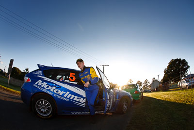 5;10-May-2009;APRC;Asia-Pacific-Rally-Championship;Australia;Emma-Gilmour;IROQ;Imbil;Imbil-Showgrounds;International-Rally-Of-Queensland;Motor-Image-Racing;QLD;Queensland;Rally-Queensland;Rhianon-Smyth;Sunshine-Coast;auto;fisheye;morning;motorsport;person;portrait;racing;showgrounds;sky;sun;view