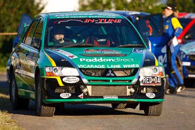 4;10-May-2009;APRC;Asia-Pacific-Rally-Championship;Australia;Evo-9;Hayden-Paddon;IROQ;Imbil;Imbil-Showgrounds;International-Rally-Of-Queensland;John-Kennard;Mitsubishi-Lancer;Mitsubishi-Lancer-Evolution-IX;QLD;Queensland;Rally-Queensland;Sunshine-Coast;Team-Green-NZ;auto;driver;morning;motorsport;racing;showgrounds;super-telephoto