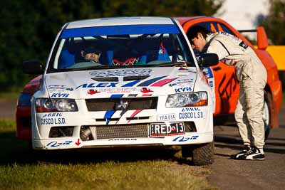 13;10-May-2009;APRC;Asia-Pacific-Rally-Championship;Atsushi-Masumura;Australia;Evo-7;IROQ;Imbil;Imbil-Showgrounds;International-Rally-Of-Queensland;Mitsubishi-Lancer;Mitsubishi-Lancer-Evolution-VII;Naoya-Tanaka;QLD;Queensland;Rally-Queensland;Sunshine-Coast;Super-Alex-Troop;auto;morning;motorsport;person;portrait;racing;showgrounds;super-telephoto