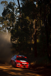 2;10-May-2009;APRC;Asia-Pacific-Rally-Championship;Australia;Evo-9;IROQ;Imbil;International-Rally-Of-Queensland;Katsu-Taguchi;MRF-Tyres;Mark-Stacey;Mitsubishi-Lancer;Mitsubishi-Lancer-Evolution-IX;QLD;Queensland;Rally-Queensland;Sunshine-Coast;Team-MRF;Topshot;auto;motorsport;racing;special-stage;telephoto