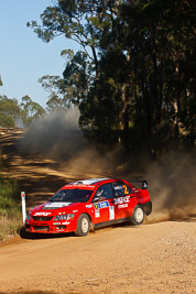 2;10-May-2009;APRC;Asia-Pacific-Rally-Championship;Australia;Evo-9;IROQ;Imbil;International-Rally-Of-Queensland;Katsu-Taguchi;MRF-Tyres;Mark-Stacey;Mitsubishi-Lancer;Mitsubishi-Lancer-Evolution-IX;QLD;Queensland;Rally-Queensland;Sunshine-Coast;Team-MRF;auto;motorsport;racing;special-stage;telephoto