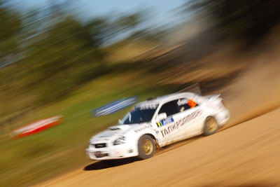 9;10-May-2009;APRC;Asia-Pacific-Rally-Championship;Australia;Chris-Murphy;Eli-Evans;IROQ;Imbil;International-Rally-Of-Queensland;QLD;Queensland;Rally-Queensland;Subaru-Impreza-WRX-STI;Sunshine-Coast;auto;motion-blur;motorsport;racing;special-stage;speed;telephoto