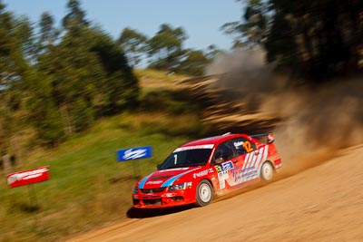 12;10-May-2009;APRC;Asia-Pacific-Rally-Championship;Australia;David-Green;Evo-9;IROQ;Imbil;International-Rally-Of-Queensland;Mitsubishi-Lancer;Mitsubishi-Lancer-Evolution-IX;Nathan-Quinn;QLD;Queensland;Rally-Queensland;Sunshine-Coast;auto;motion-blur;motorsport;racing;special-stage;speed;telephoto