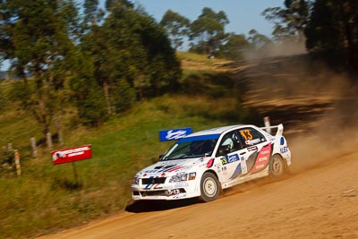 13;10-May-2009;APRC;Asia-Pacific-Rally-Championship;Atsushi-Masumura;Australia;Evo-7;IROQ;Imbil;International-Rally-Of-Queensland;Mitsubishi-Lancer;Mitsubishi-Lancer-Evolution-VII;Naoya-Tanaka;QLD;Queensland;Rally-Queensland;Sunshine-Coast;Super-Alex-Troop;auto;motion-blur;motorsport;racing;special-stage;telephoto