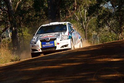 15;10-May-2009;ARC;Australia;Australian-Rally-Championship;Coral-Taylor;IROQ;Imbil;International-Rally-Of-Queensland;Neal-Bates;Neal-Bates-Motorsport;QLD;Queensland;Rally-Queensland;Sunshine-Coast;Toyota-TRD-Corolla-S2000;auto;motorsport;racing;special-stage;telephoto