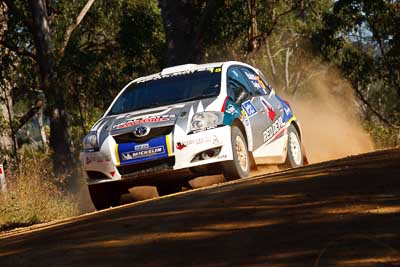 15;10-May-2009;ARC;Australia;Australian-Rally-Championship;Coral-Taylor;IROQ;Imbil;International-Rally-Of-Queensland;Neal-Bates;Neal-Bates-Motorsport;QLD;Queensland;Rally-Queensland;Sunshine-Coast;Toyota-TRD-Corolla-S2000;auto;motorsport;racing;special-stage;telephoto