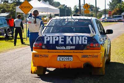 23;10-May-2009;ARC;Australia;Australian-Rally-Championship;David-Hills;Evo-9;IROQ;Imbil;Imbil-Showgrounds;International-Rally-Of-Queensland;Mitsubishi-Lancer;Mitsubishi-Lancer-Evolution-IX;QLD;Queensland;Rally-Queensland;Sunshine-Coast;Toni-Feaver;auto;motorsport;racing;showgrounds;telephoto