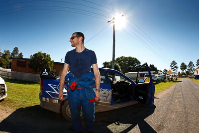 26;10-May-2009;ARC;Australia;Australian-Rally-Championship;Evo-5;IROQ;Imbil;Imbil-Showgrounds;International-Rally-Of-Queensland;Lorelle-Tonna;Mitsubishi-Lancer;Mitsubishi-Lancer-Evolution-V;QLD;Queensland;Rally-Queensland;Stephen-Tonna;Sunshine-Coast;auto;driver;fisheye;motorsport;person;portrait;racing;showgrounds;sky;sun