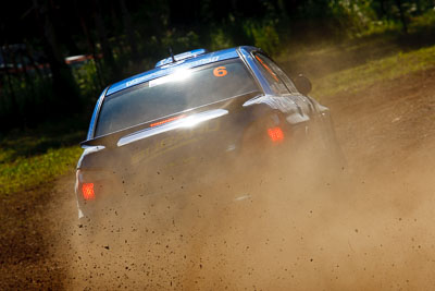 6;10-May-2009;APRC;Asia-Pacific-Rally-Championship;Australia;Ben-Searcy;IROQ;Imbil;Imbil-Showgrounds;International-Rally-Of-Queensland;Jean‒Louis-Leyraud;QLD;Queensland;Rally-Queensland;Subaru-Impreza-WRX-STI;Sunshine-Coast;auto;dirt;dust;gravel;motorsport;racing;showgrounds;special-stage;telephoto