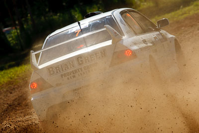 7;10-May-2009;APRC;Asia-Pacific-Rally-Championship;Australia;Brian-Green;Brian-Green-Motorsport;Evo-9;Fleur-Pedersen;IROQ;Imbil;Imbil-Showgrounds;International-Rally-Of-Queensland;Mitsubishi-Lancer;Mitsubishi-Lancer-Evolution-IX;QLD;Queensland;Rally-Queensland;Sunshine-Coast;auto;dirt;dust;gravel;motorsport;racing;showgrounds;special-stage;telephoto