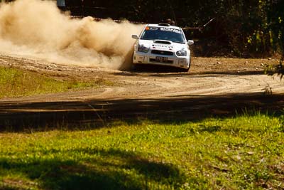 9;10-May-2009;APRC;Asia-Pacific-Rally-Championship;Australia;Chris-Murphy;Eli-Evans;IROQ;Imbil;Imbil-Showgrounds;International-Rally-Of-Queensland;QLD;Queensland;Rally-Queensland;Subaru-Impreza-WRX-STI;Sunshine-Coast;auto;dirt;dust;gravel;motorsport;racing;showgrounds;special-stage;telephoto