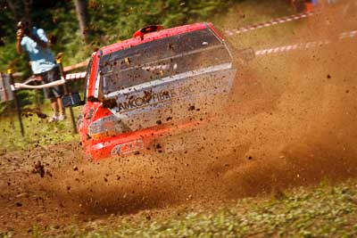 18;10-May-2009;ARC;Activ-Rallysport;Australia;Australian-Rally-Championship;Evo-9;IROQ;Imbil;Imbil-Showgrounds;International-Rally-Of-Queensland;Justin-Dowel;Matt-Lee;Mitsubishi-Lancer;Mitsubishi-Lancer-Evolution-IX;QLD;Queensland;Rally-Queensland;Sunshine-Coast;auto;dirt;dust;gravel;motorsport;racing;showgrounds;special-stage;telephoto