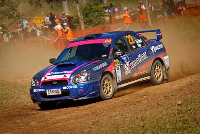 22;10-May-2009;ARC;Australia;Australian-Rally-Championship;Daniel-Willson;IROQ;Imbil;Imbil-Showgrounds;International-Rally-Of-Queensland;Matthew-van-Tuinen;QLD;Queensland;Rally-Queensland;Subaru-Impreza-WRX-STI;Sunshine-Coast;auto;motorsport;racing;showgrounds;special-stage;telephoto