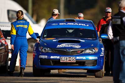 5;10-May-2009;APRC;Asia-Pacific-Rally-Championship;Australia;Emma-Gilmour;IROQ;Imbil;Imbil-Showgrounds;International-Rally-Of-Queensland;Motor-Image-Racing;QLD;Queensland;Rally-Queensland;Rhianon-Smyth;Sunshine-Coast;auto;celebration;motorsport;official-finish;people;persons;podium;racing;showgrounds;super-telephoto