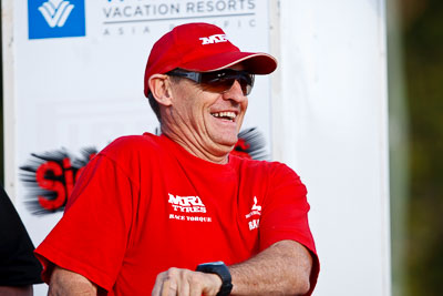 10-May-2009;APRC;Asia-Pacific-Rally-Championship;Australia;IROQ;Imbil;International-Rally-Of-Queensland;Mark-Stacey;QLD;Queensland;Rally-Queensland;Sunshine-Coast;auto;celebration;co‒driver;motorsport;official-finish;podium;portrait;racing;smile;super-telephoto