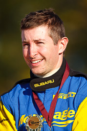 10-May-2009;APRC;Asia-Pacific-Rally-Championship;Australia;IROQ;Imbil;Imbil-Showgrounds;International-Rally-Of-Queensland;QLD;Queensland;Rally-Queensland;Sunshine-Coast;auto;celebration;motorsport;official-finish;person;podium;portrait;racing;showgrounds;super-telephoto