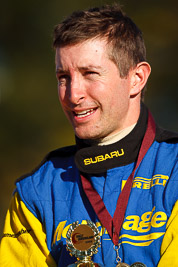 10-May-2009;APRC;Asia-Pacific-Rally-Championship;Australia;IROQ;Imbil;Imbil-Showgrounds;International-Rally-Of-Queensland;QLD;Queensland;Rally-Queensland;Sunshine-Coast;auto;celebration;motorsport;official-finish;person;podium;portrait;racing;showgrounds;super-telephoto