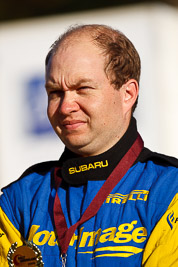 10-May-2009;APRC;Asia-Pacific-Rally-Championship;Australia;Ben-Atkinson;IROQ;Imbil;Imbil-Showgrounds;International-Rally-Of-Queensland;QLD;Queensland;Rally-Queensland;Sunshine-Coast;auto;celebration;co‒driver;motorsport;official-finish;person;podium;portrait;racing;showgrounds;super-telephoto