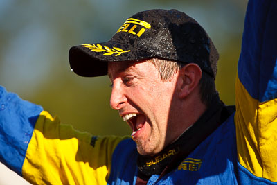 10-May-2009;APRC;Asia-Pacific-Rally-Championship;Australia;Cody-Crocker;IROQ;Imbil;Imbil-Showgrounds;International-Rally-Of-Queensland;QLD;Queensland;Rally-Queensland;Sunshine-Coast;auto;celebration;driver;motorsport;official-finish;person;podium;portrait;racing;showgrounds;super-telephoto