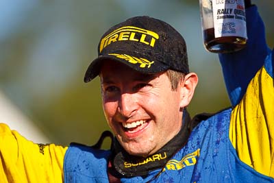 10-May-2009;APRC;Asia-Pacific-Rally-Championship;Australia;Cody-Crocker;IROQ;Imbil;Imbil-Showgrounds;International-Rally-Of-Queensland;QLD;Queensland;Rally-Queensland;Sunshine-Coast;auto;celebration;driver;motorsport;official-finish;person;podium;portrait;racing;showgrounds;super-telephoto