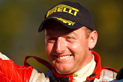 10-May-2009;APRC;Asia-Pacific-Rally-Championship;Australia;IROQ;Imbil;Imbil-Showgrounds;International-Rally-Of-Queensland;QLD;Queensland;Rally-Queensland;Simon-Evans;Sunshine-Coast;auto;celebration;motorsport;official-finish;person;podium;portrait;racing;showgrounds;super-telephoto