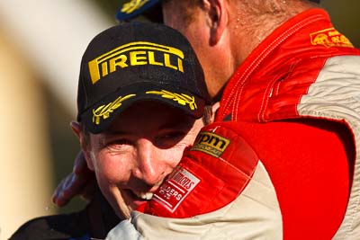 10-May-2009;APRC;Asia-Pacific-Rally-Championship;Australia;Cody-Crocker;IROQ;Imbil;Imbil-Showgrounds;International-Rally-Of-Queensland;QLD;Queensland;Rally-Queensland;Simon-Evans;Sunshine-Coast;auto;celebration;motorsport;official-finish;person;podium;portrait;racing;showgrounds;super-telephoto