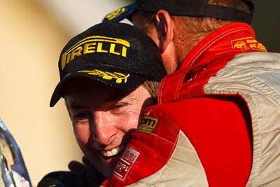 10-May-2009;APRC;Asia-Pacific-Rally-Championship;Australia;Cody-Crocker;IROQ;Imbil;Imbil-Showgrounds;International-Rally-Of-Queensland;QLD;Queensland;Rally-Queensland;Simon-Evans;Sunshine-Coast;auto;celebration;motorsport;official-finish;person;podium;portrait;racing;showgrounds;super-telephoto