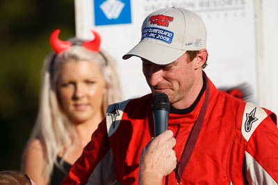 10-May-2009;ARC;Australia;Australian-Rally-Championship;IROQ;Imbil;Imbil-Showgrounds;International-Rally-Of-Queensland;QLD;Queensland;Rally-Queensland;Ryan-Smart;Sunshine-Coast;auto;celebration;driver;motorsport;official-finish;person;podium;portrait;racing;showgrounds;super-telephoto