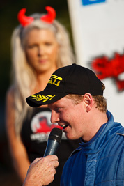 10-May-2009;ARC;Australia;Australian-Rally-Championship;Glen-Raymond;IROQ;Imbil;Imbil-Showgrounds;International-Rally-Of-Queensland;QLD;Queensland;Rally-Queensland;Sunshine-Coast;auto;celebration;driver;motorsport;official-finish;person;podium;portrait;racing;showgrounds;super-telephoto