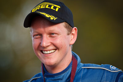 10-May-2009;ARC;Australia;Australian-Rally-Championship;Glen-Raymond;IROQ;Imbil;Imbil-Showgrounds;International-Rally-Of-Queensland;QLD;Queensland;Rally-Queensland;Sunshine-Coast;auto;celebration;driver;motorsport;official-finish;person;podium;portrait;racing;showgrounds;super-telephoto