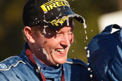 10-May-2009;ARC;Australia;Australian-Rally-Championship;Glen-Raymond;IROQ;Imbil;Imbil-Showgrounds;International-Rally-Of-Queensland;QLD;Queensland;Rally-Queensland;Sunshine-Coast;auto;celebration;driver;motorsport;official-finish;person;podium;portrait;racing;showgrounds;super-telephoto