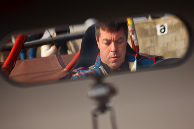 6-June-2009;Australia;David-Barram;Morgan-Park-Raceway;QLD;Queensland;Warwick;atmosphere;auto;driver;motorsport;paddock;portrait;racing;reflection;super-telephoto