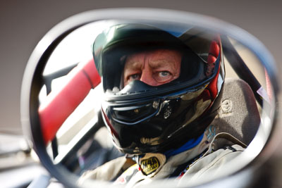 6-June-2009;Australia;Fred-Douglas;Morgan-Park-Raceway;QLD;Queensland;Warwick;atmosphere;auto;driver;helmet;motorsport;paddock;portrait;racing;reflection;super-telephoto