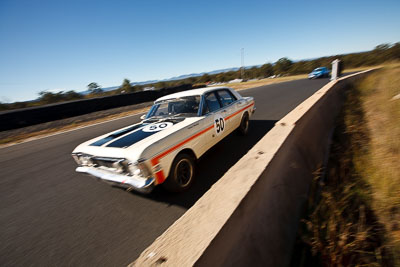 50;6-June-2009;Australia;Ford-Falcon-GTHO;Graeme-Wakefield;Group-N;Historic-Touring-Cars;Morgan-Park-Raceway;QLD;Queensland;Warwick;auto;classic;historic;motorsport;racing;sky;vintage;wide-angle