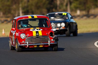 20;6-June-2009;Australia;Greg-Wakefield;Group-N;Historic-Touring-Cars;Morgan-Park-Raceway;Morris-Cooper-S;QLD;Queensland;Warwick;auto;classic;historic;motorsport;racing;super-telephoto;vintage