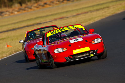 8;6-June-2009;Australia;David-Gainer;Group-2F;Mazda-MX‒5;Mazda-MX5;Mazda-Miata;Morgan-Park-Raceway;QLD;Queensland;Warwick;auto;motorsport;racing;super-telephoto