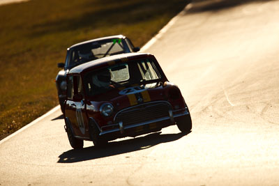 20;6-June-2009;Australia;Greg-Wakefield;Group-N;Historic-Touring-Cars;Morgan-Park-Raceway;Morris-Cooper-S;QLD;Queensland;Warwick;afternoon;auto;classic;historic;motorsport;racing;super-telephoto;vintage