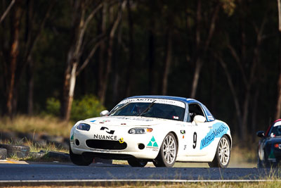 9;7-June-2009;Australia;Ed-Chivers;Group-2F;Mazda-MX‒5;Mazda-MX5;Mazda-Miata;Morgan-Park-Raceway;QLD;Queensland;Warwick;auto;motorsport;racing;super-telephoto