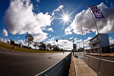 7-June-2009;Australia;Morgan-Park-Raceway;QLD;Queensland;Warwick;atmosphere;auto;clouds;fisheye;motorsport;racing;sky;sun