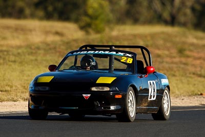 28;7-June-2009;Australia;Jean-Cook;Mazda-MX‒5;Mazda-MX5;Mazda-Miata;Morgan-Park-Raceway;QLD;Queensland;Regularity;Warwick;auto;motorsport;racing;super-telephoto