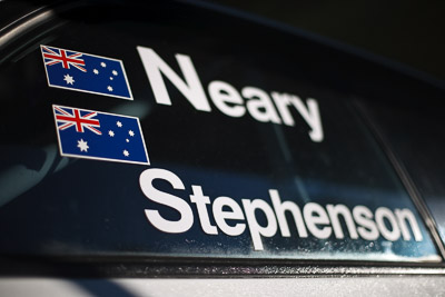 10;18-July-2009;50mm;Australia;Jimna;Lynnford-Stephenson;Mark-Neary;QLD;QRC;Queensland;Queensland-Rally-Championship;Subaru-Impreza-WRX;Sunshine-Coast;atmosphere;auto;close‒up;detail;flag;motorsport;names;racing;service-centre;service-park;window