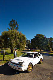 14;18-July-2009;Australia;Jimna;Nissan-Silvia-RS;QLD;QRC;Queensland;Queensland-Rally-Championship;Simon-Campbell;Steve-Kippen;Sunshine-Coast;atmosphere;auto;motorsport;racing;service-centre;service-park;sky;wide-angle