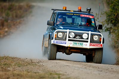 18-July-2009;4WD;Australia;Jimna;Nissan-Patrol;QLD;QRC;Queensland;Queensland-Rally-Championship;Sunshine-Coast;auto;dirt;dusty;gravel;motorsport;official;racing;special-stage;super-telephoto;sweep