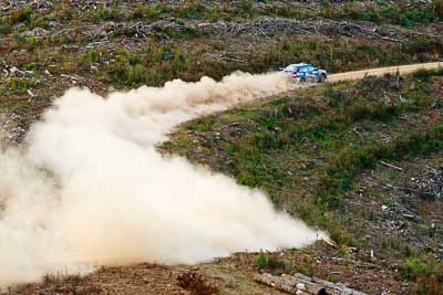 1;18-July-2009;Australia;Daniel-Willson;Jimna;Matthew-van-Tuinen;QLD;QRC;Queensland;Queensland-Rally-Championship;Subaru-Impreza-WRX-STI;Sunshine-Coast;auto;dirt;dusty;gravel;landscape;motorsport;racing;scenery;special-stage;super-telephoto