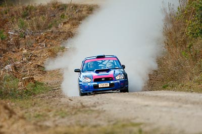 1;18-July-2009;Australia;Daniel-Willson;Jimna;Matthew-van-Tuinen;QLD;QRC;Queensland;Queensland-Rally-Championship;Subaru-Impreza-WRX-STI;Sunshine-Coast;auto;dirt;dusty;gravel;motorsport;racing;special-stage;super-telephoto