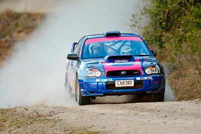 1;18-July-2009;Australia;Daniel-Willson;Jimna;Matthew-van-Tuinen;QLD;QRC;Queensland;Queensland-Rally-Championship;Subaru-Impreza-WRX-STI;Sunshine-Coast;auto;dirt;dusty;gravel;motorsport;racing;special-stage;super-telephoto